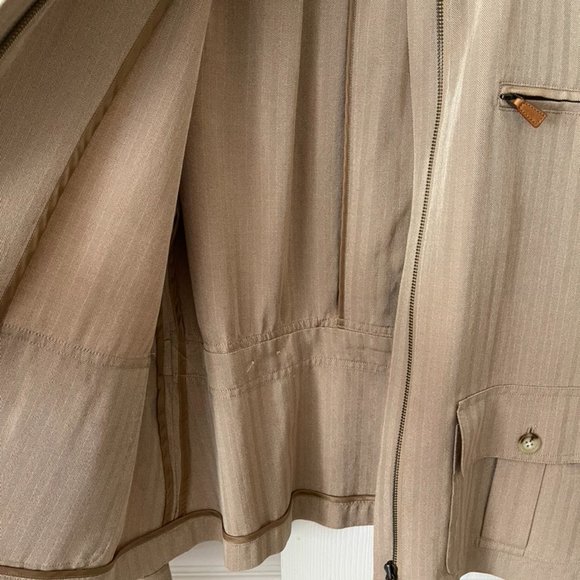 Ralph Lauren | Lightweight Silk Tan Jacket - Picture 7 of 12